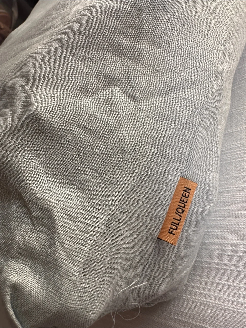 Quince 100% European Linen Duvet Cover Set Mist Full/Queen NWT